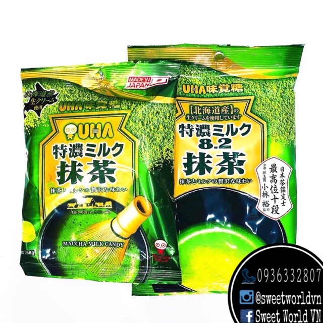 Kẹo trà xanh UHA - Nhật Bản