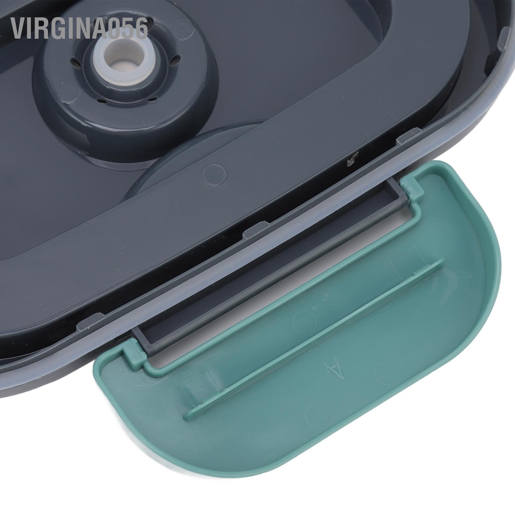 Virgina056 Hộp cơm điện 40W Sưởi ấm Dung tích 1.5L đựng bằng thép không gỉ 2 Cáp sạc cầm tay Tay hâm nóng