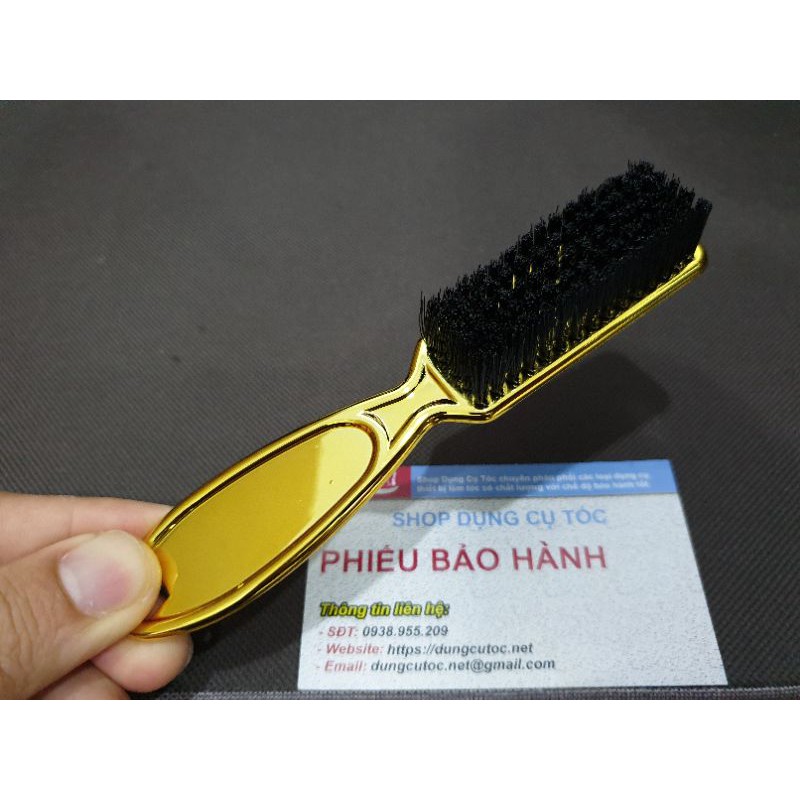 Chổi Phủi Tóc Chuyên Fade, Cây Phủi Tóc Barber Lông Mềm Mạ Vàng 18K.(Ảnh thật)