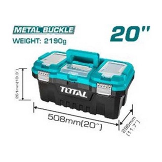 Thùng nhựa đựng đồ nghề total 20 inch móc khóa kim loại mã: tpbx0202