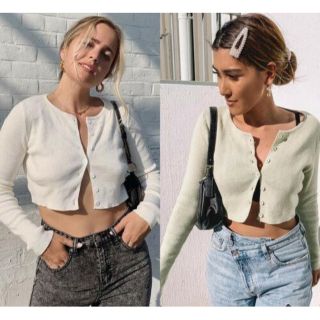 Áo croptop cardigan