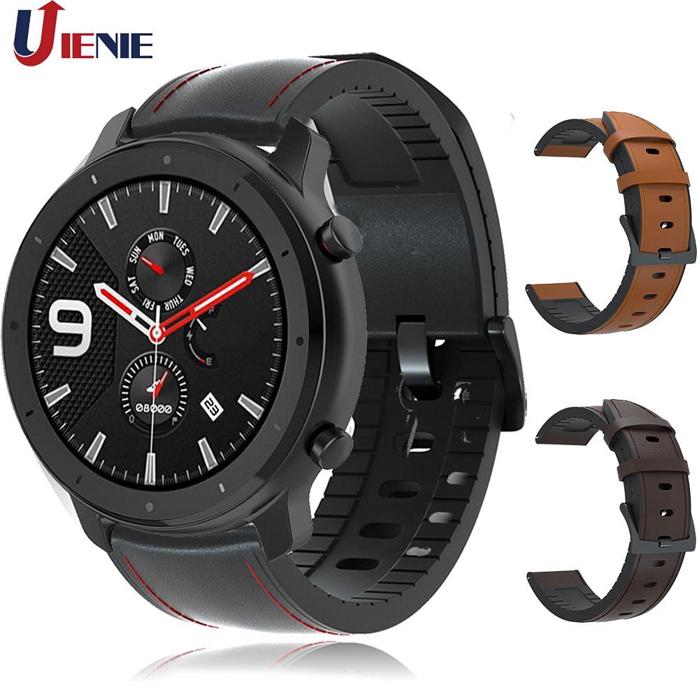 Dây Đeo Bằng Da Kiểu Dáng Thời Trang Dành Cho Đồng Hồ Thông Minh Xiaomi Huami Amazfit Gtr 47mm/pace/s 2s'