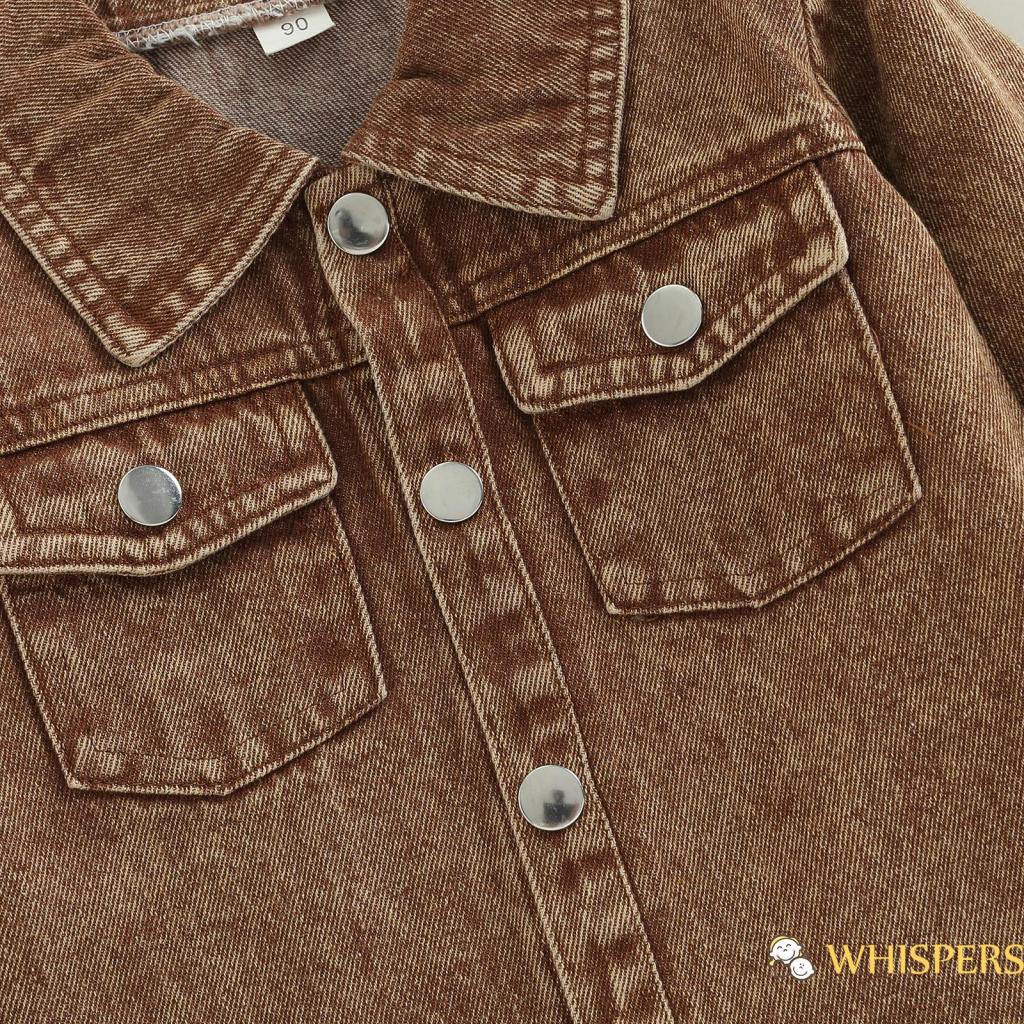 Áo Khoác Denim Tay Dài Thời Trang Cho Bé Trai 1-6 Tuổi