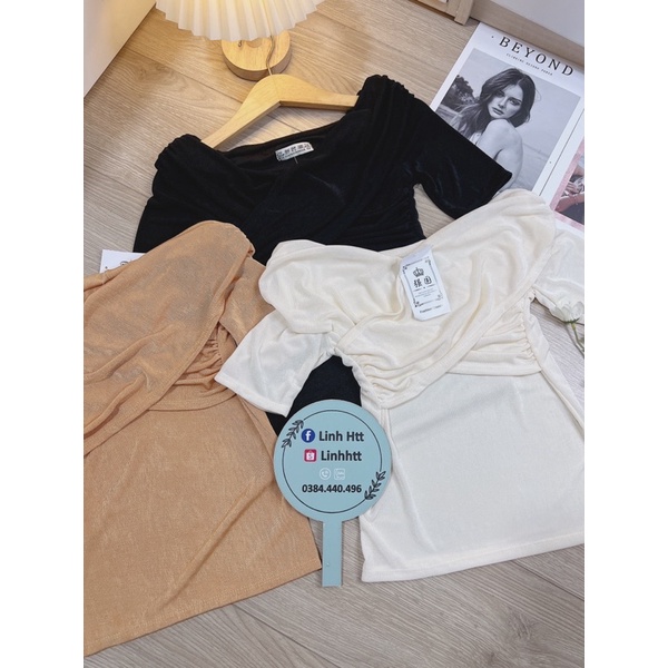 ÁO DỆT KIM XOẮN NGỰC XẾP NẾP ULZZANG