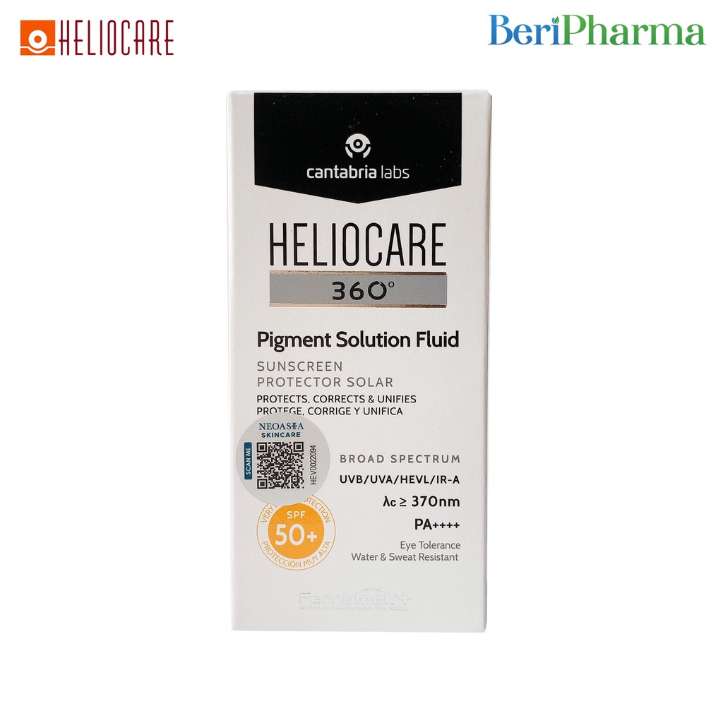 Heliocare Kem Chống Nắng Ngăn Ngừa & Kiểm Soát Tăng Sắc Tố, Đốm Nâu Pigment Solution Fluid SPF 50+ 50ml