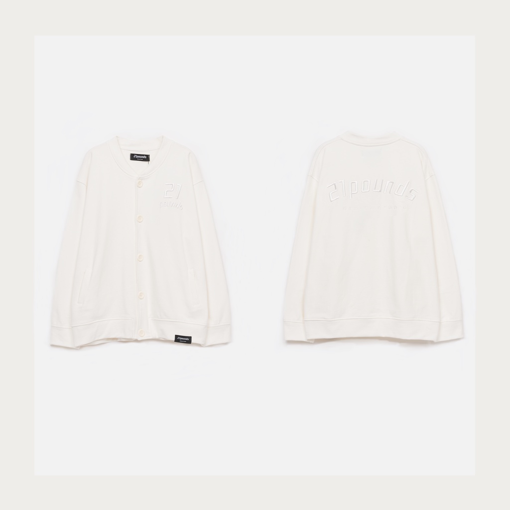Áo cardigan logo thêu nổi 21pounds nóO