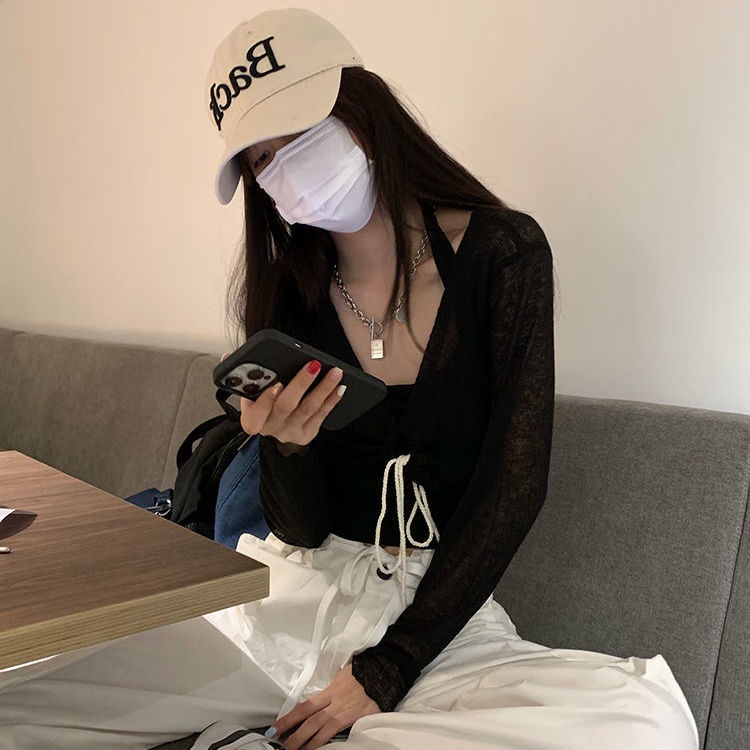 COZOK Bộ Áo Tay Dài + Áo Sát Nách Thời Trang Quyến Rũ Cho Nữ