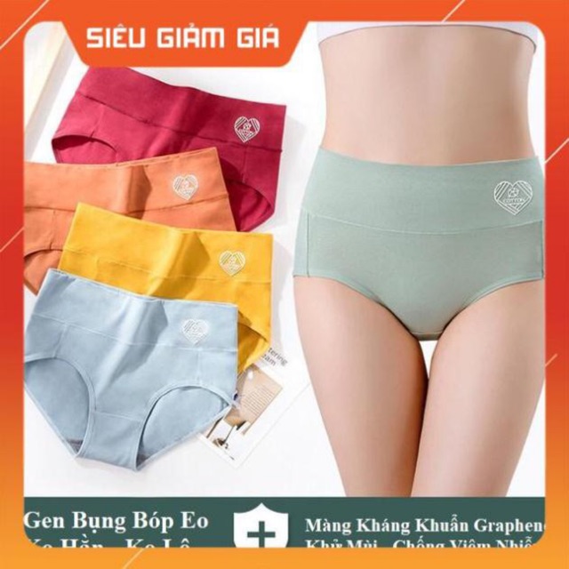Quần Lót Cotton Gen Bụng Bóp Eo Màng Kháng Khuẩn Cao Cấp CC02