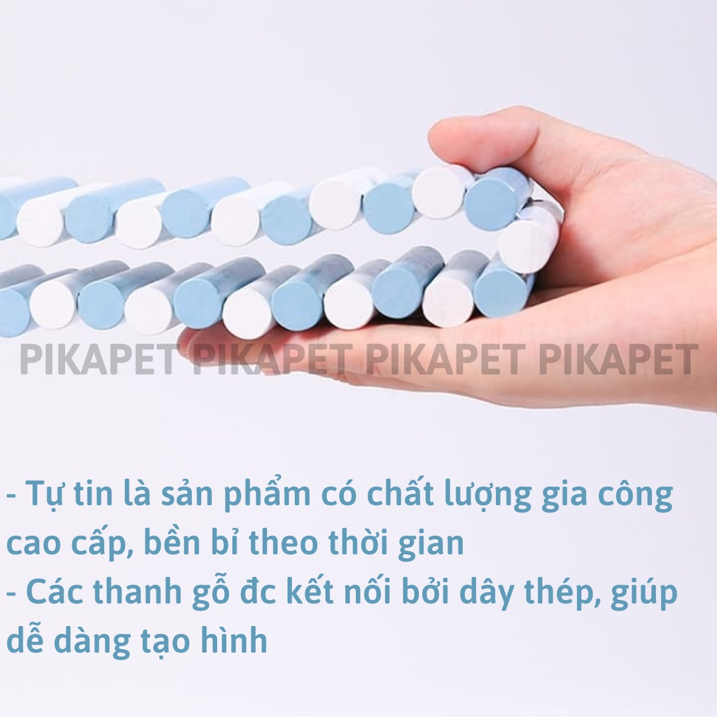 Thang gỗ màu trang trí lồng hamster.