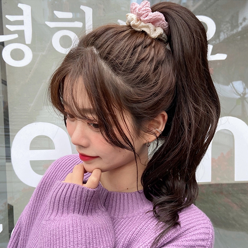 Ahellogirl Set 3 Dây Buộc Tóc Kiểu Dáng Vintage Thời Trang Cho Nữ