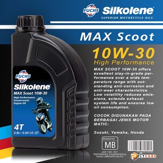 Nhớt Xe Ga Nhập Khẩu Chính Hãng Fuchs Silkolene Max Scoot 10W30 800ml