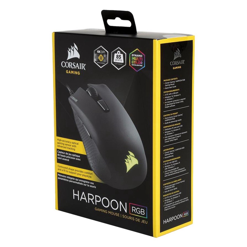 Chuột Gaming Corsair Harpoon RGB DPI 6000 (CH-9301011-AP)