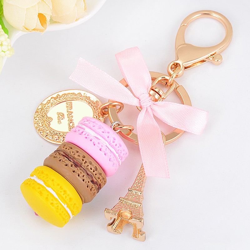 Móc khoá cute treo xe máy hình macaron; móc treo balo phong cách hàn quốc; MK01 - BONMIE