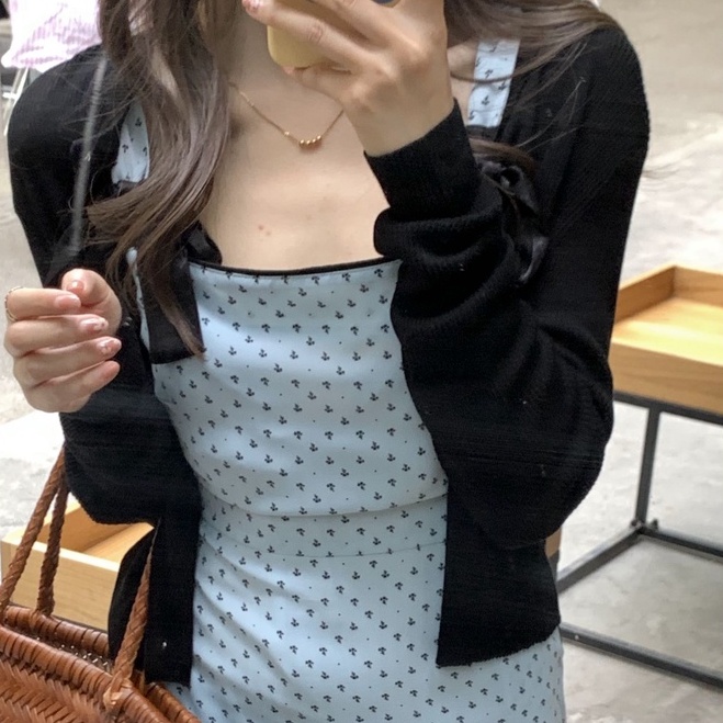 【ZHELIHANGFEI】Áo Khoác Cardigan Dệt Kim Tay Dài Dáng Rộng Chống Nắng Thời Trang Cho Nữ