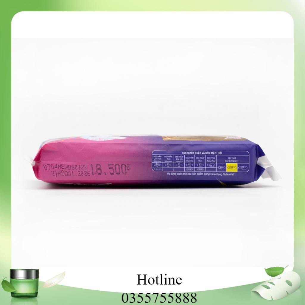 Lốc 6 Băng Vệ Sinh Diana Ban Đêm Siêu Thấm 35cm,