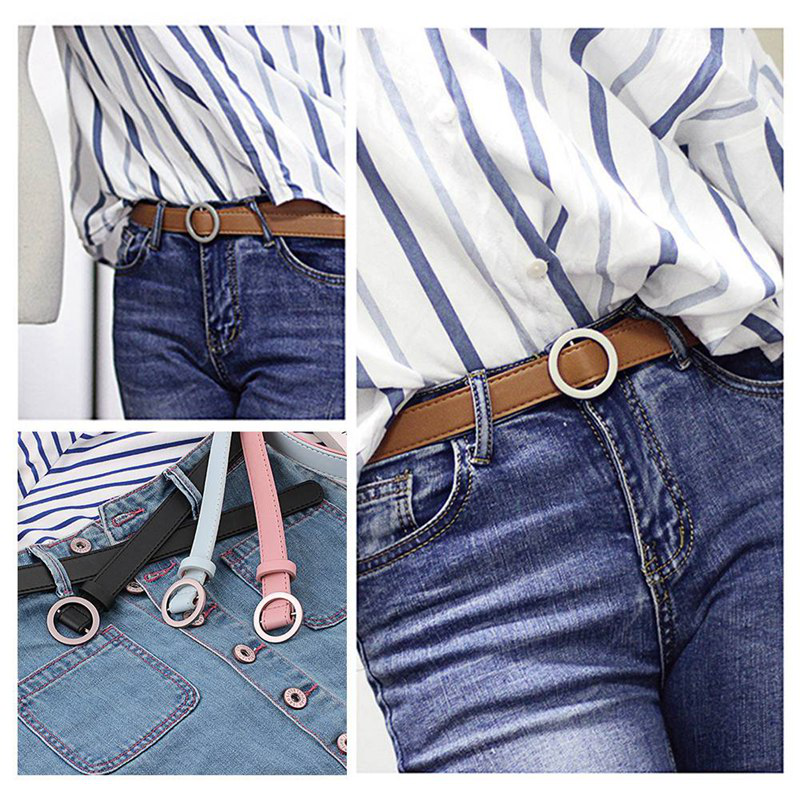 Thắt lưng khóa tròn thời trang nữ tính