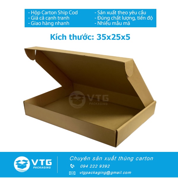 Combo 100h 35x25x5 Nắp gập cài