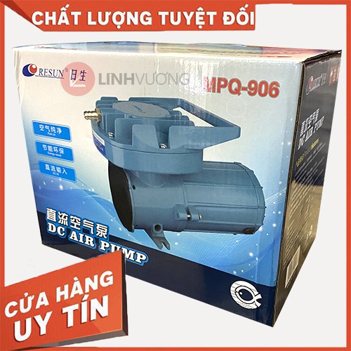 máy sủi oxy resun mpq 906 120W sử dụng bình ắc quy 12V