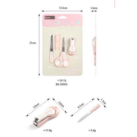 Bộ bấm móng tay cho bé sơ sinh 3 cao cấp BEST-BB