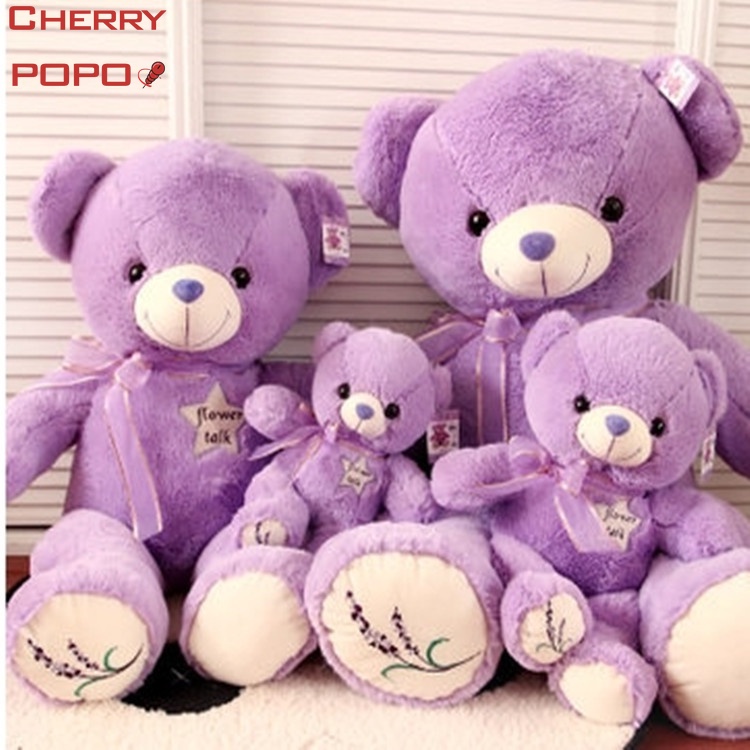 Đồ Chơi Gấu Teddy Nhồi Bông Màu Tím 30cm Có Mùi Thơm Làm Quà Tặng Sinh Nhật Cho Trẻ Em