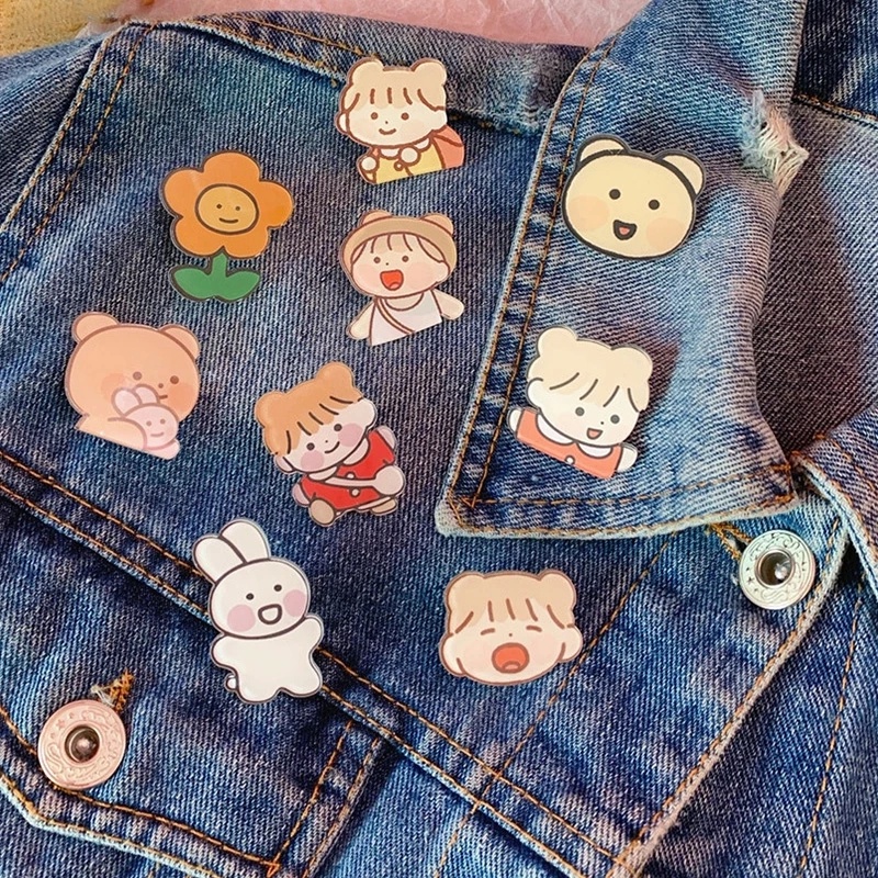 Huy Hiệu Cài Áo Hình Động Vật Hoạt Hình Ngộ Nghĩnh