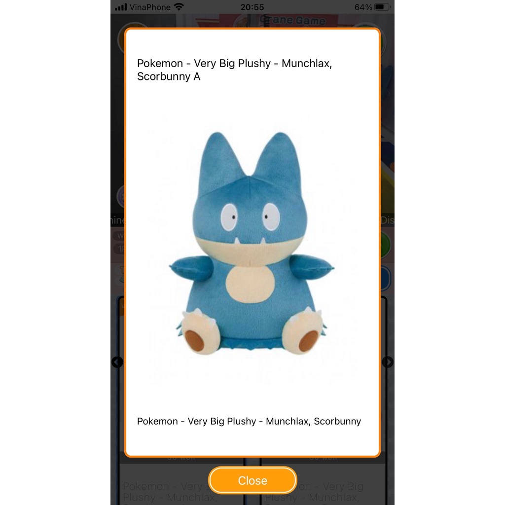 BANPRESTO - Thú nhồi bông hình bé PKM Munchlax siêu cưng