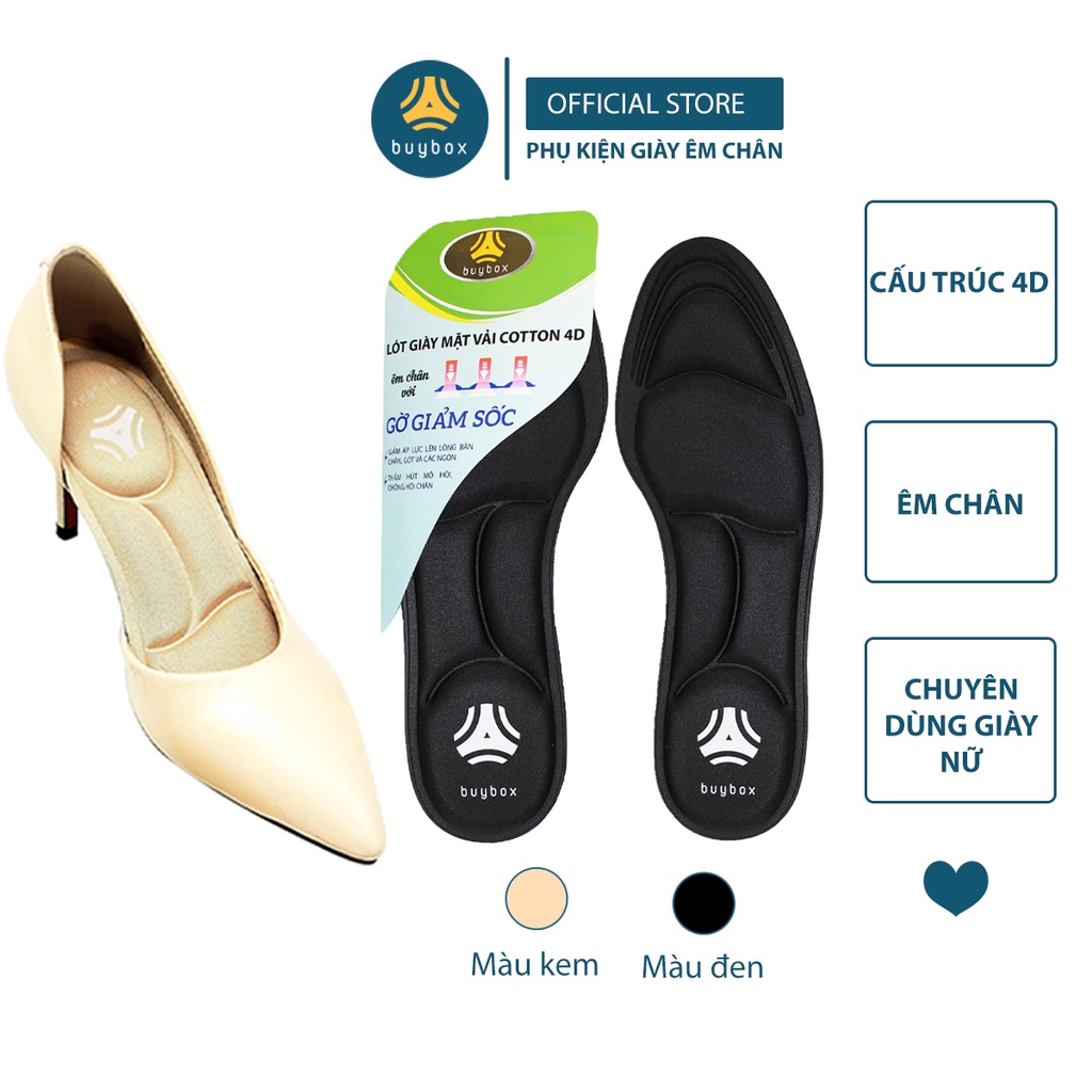 Lót giày theo thao đa năng 4D, bảo vệ và chống thấm hút mồ hôi - buybox BBPK56