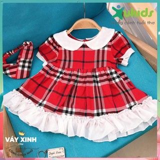 [Bé 0 - 8 Tuổi] Váy kẻ đỏ BBR cho bé gái váy thiết kế cao cấp cho bé đi học đi chơi cực sang chảnh