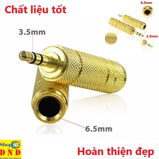Jack 6.5mm sang 3.5mm cao cấp, jack dày, đẹp mỹ mãn. Bảo hành 12 tháng