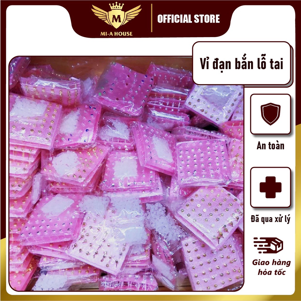Vỉ đạn bắn lỗ tai - Khuyên bấm lỗ tai và núm bịt khuyên mua thêm cho súng bấm lỗ tai - dự phòng cho dụng cụ xỏ lỗ tai