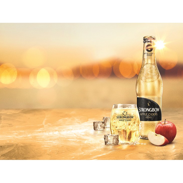 24 Chai Strongbow Gold + tặng kèm Hạt điều rang muối