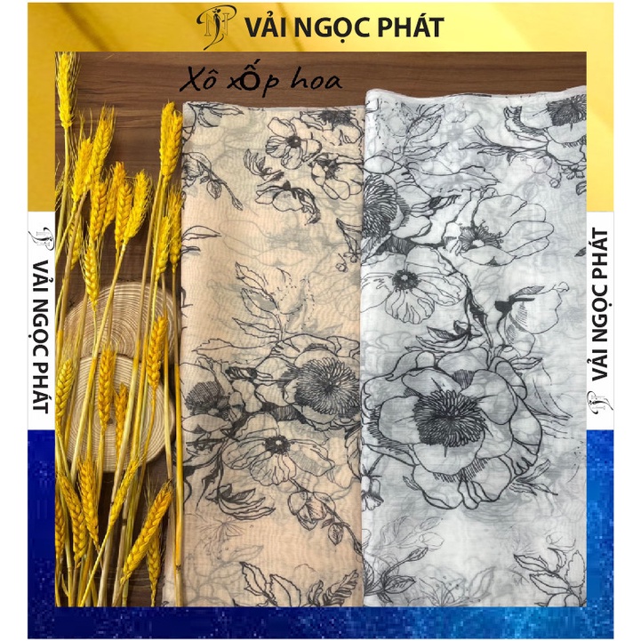 Vải xô xốp hoa mẫu mã độc lạ