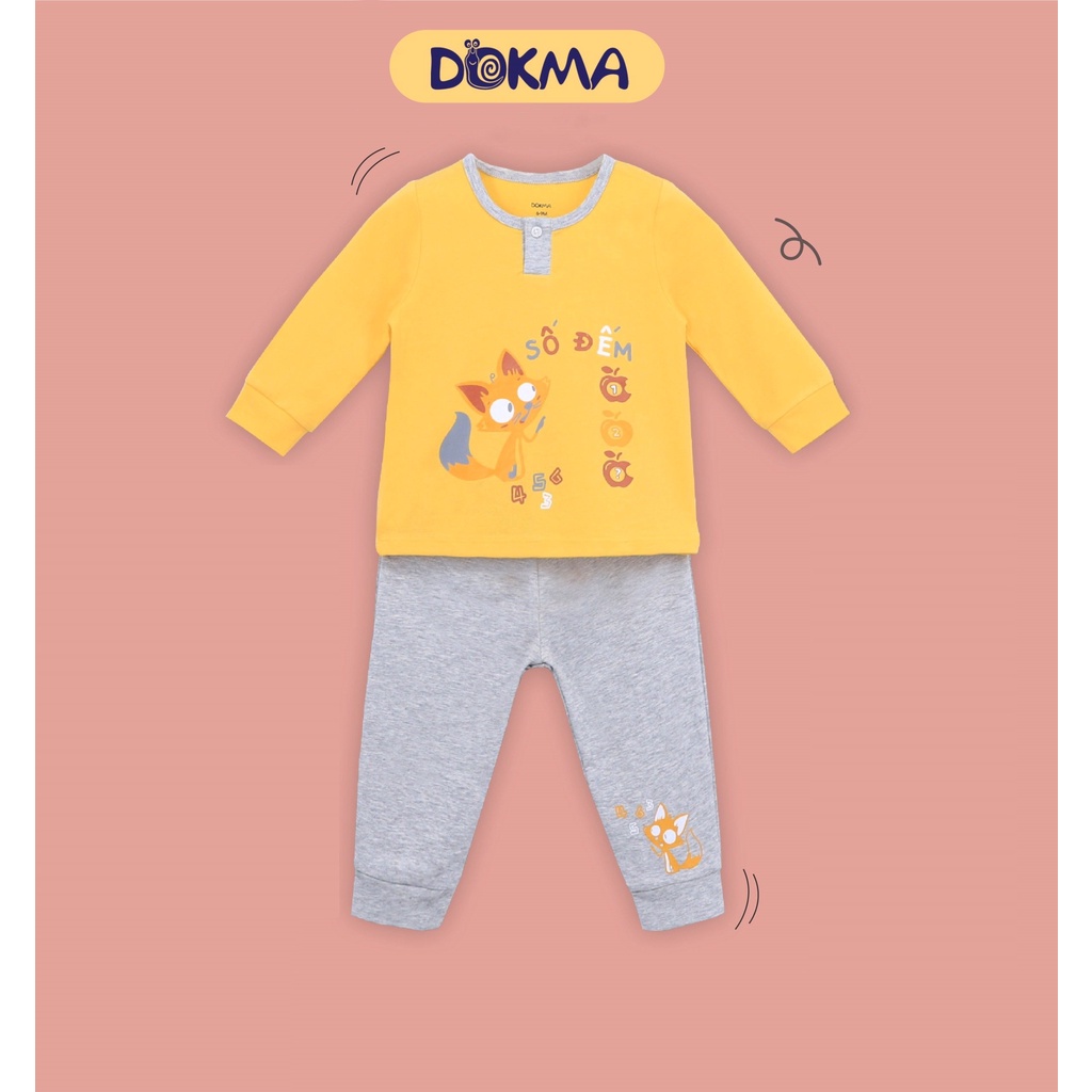 DB803 Bộ quần áo bổ trụ dài tay Dokma (9-36M)