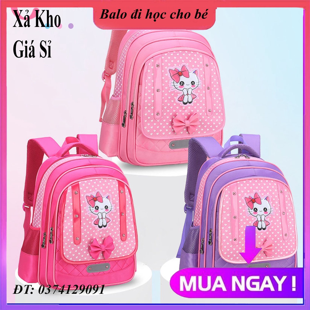 [LOẠI XỊN] Balo cao cấp cho bé gái chất đẹp, cặp sách trẻ em chống gù, chống thấm nước - Ba lô cấp 1 tiểu học