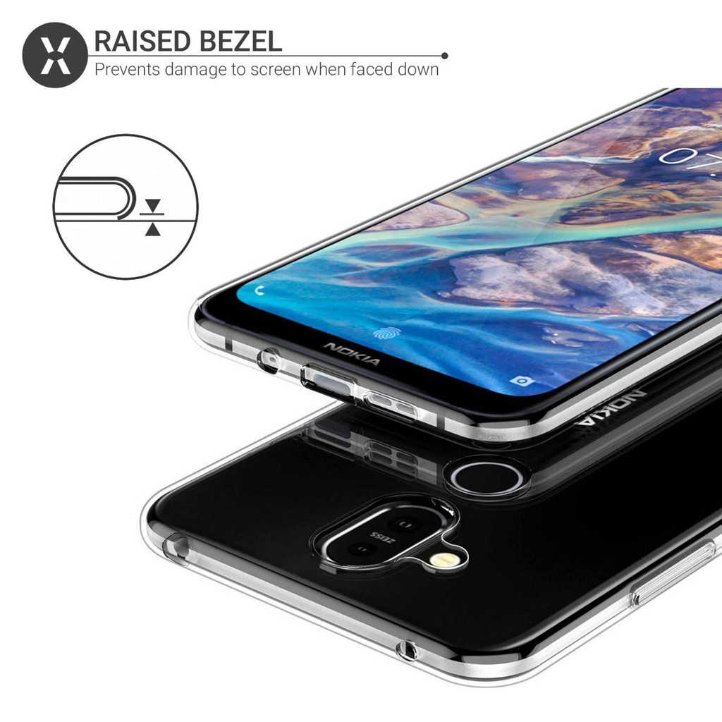 Ốp lưng silicon dẻo trong suốt cho Nokia 8.1 / Nokia 7.1 Plus / Nokia X7 mỏng 0.6mm chính hãng Ultra Thin