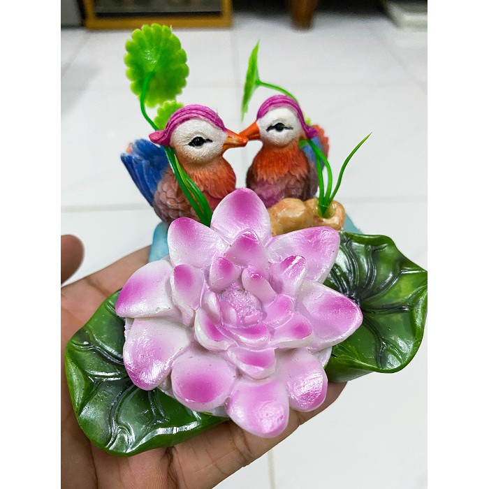 CẢNH BÔNG SEN TRANG TRÍ HỒ CÁ NON BỘ 11X9X6CM
