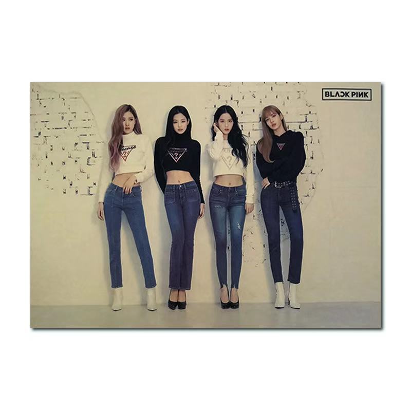 Poster Nhóm Nhạc Blackpink 51.5x36cm Dán Trang Trí Nội Thất