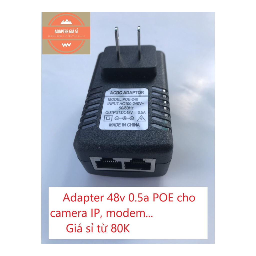 Adapter nguồn 48V 0.5A POE dùng cho camera IP, modem, wifi..