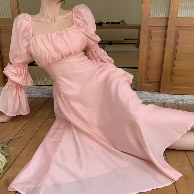 VÁY TAY BỒNG CỔ CUÔNG SIÊU XINH