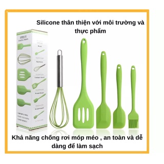 Bộ dụng cụ làm bánh 5 món Silicon cao cấp