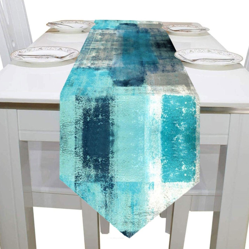 Aoto Khăn Trải Bàn Polyester Họa Tiết Tranh Sơn Dầu Trừu Tượng Dành Cho Trang Trí Nhà Cửa / Tiệc Tùng /