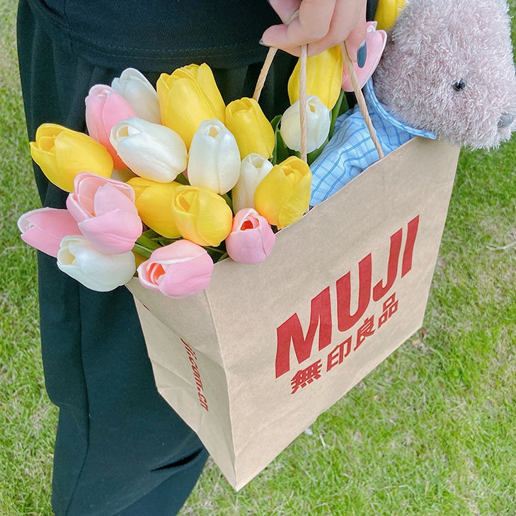 Hoa mô phỏng tulip Hàn Quốc giả trang trí phòng khách để bàn khô cô gái [được đăng vào ngày 26 tháng 2] <