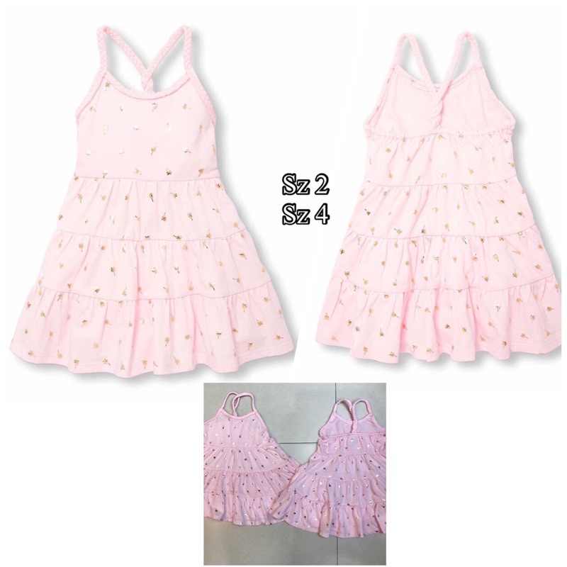 Đầm 2 dây chéo lưng Jumping Beans và Cat Jack sz 1-5T