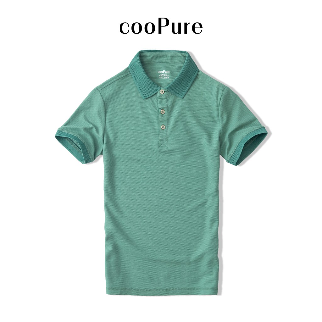 Áo polo nam cooPure màu cam, chất vải Modal mềm mại, thiết kế cổ dệt tinh tế NO.2127 (7 màu)