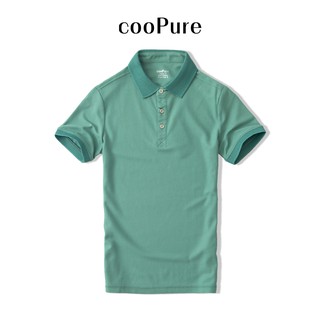 Áo polo nam cooPure màu xanh mint chất vải Modal mềm mại, thiết kế cổ dệt tinh tế NO.2127 (7 màu)