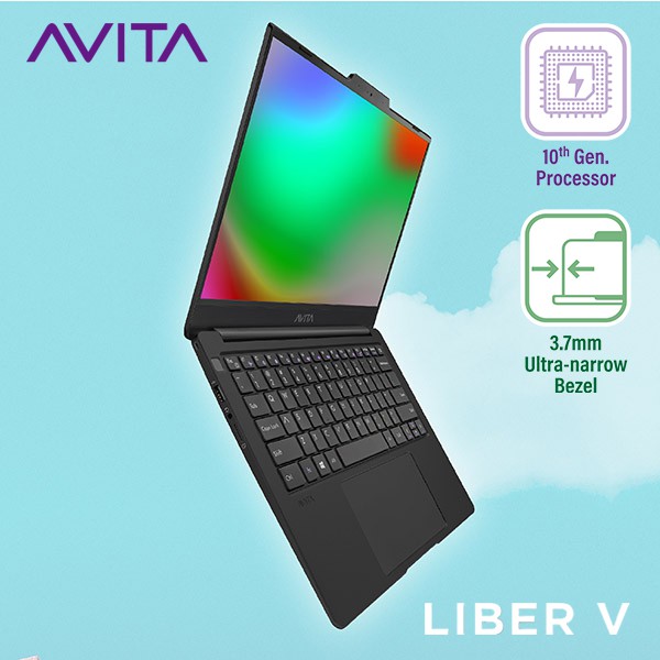 Laptop AVITA LIBER V14- Màu Đen Mờ Matt BlackIntel-Core I5-10210U, RAM 8GB, SSD 512MB,14", Bảo Hành 24 Tháng | BigBuy360 - bigbuy360.vn