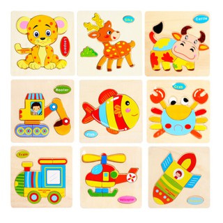 Combo 10 Tranh Ghép Gỗ Nổi 3D Phát Triển Tư Duy Cho Bé