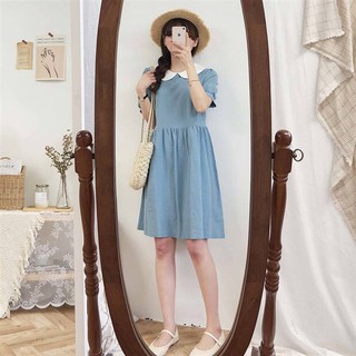 Đầm baby doll cổ sen đủ size