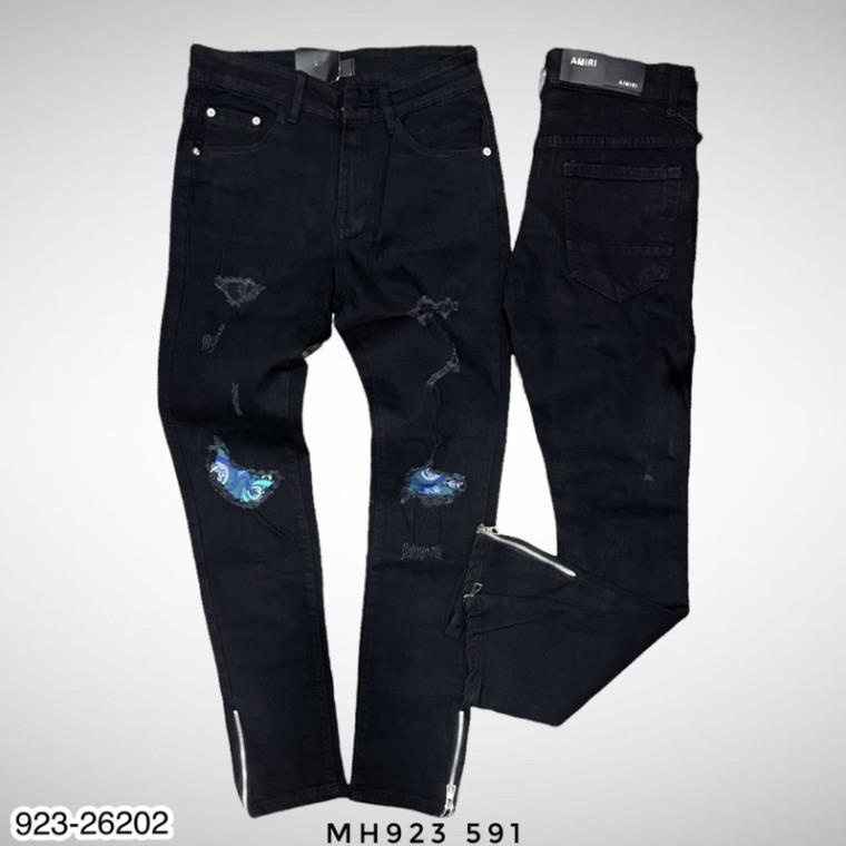 [Ảnh Thật] Quần Jean Nam Vá Xanh Siêu Đẹp - Quần Jean Nam Khoá Ống Cao Cấp