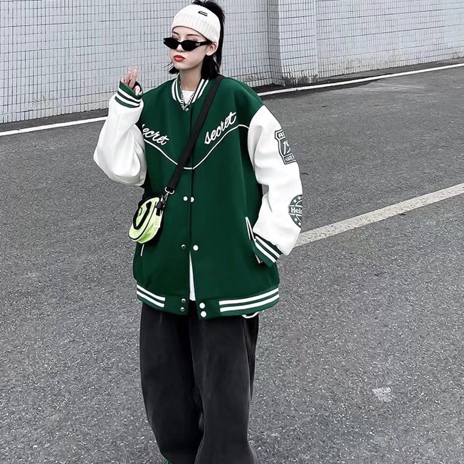 Áo khoác bóng chày nam mới áo Khoác Bomber thời trang nam Hàn Quốc cho nam vintage bigsize áo dài tay unisex top